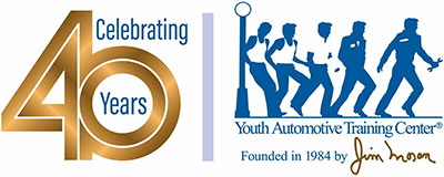 40th anniversary wordmark for the Youth Automotive Training Center